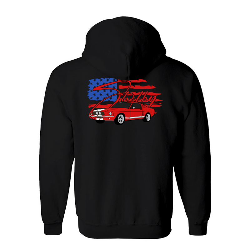 Shelby American Flag Black Hoodie